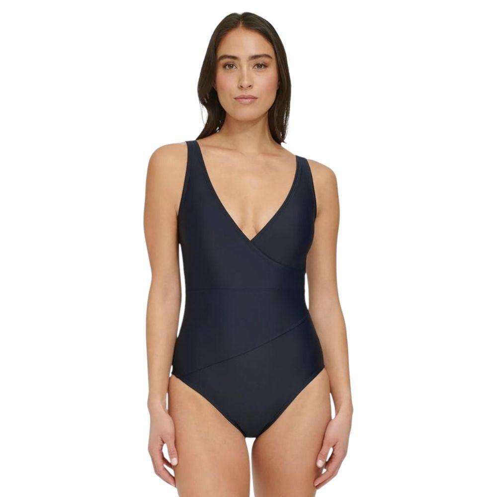Tommy Hilfiger Women's Black One Piece Swimsuit Bathingsuit Size 16